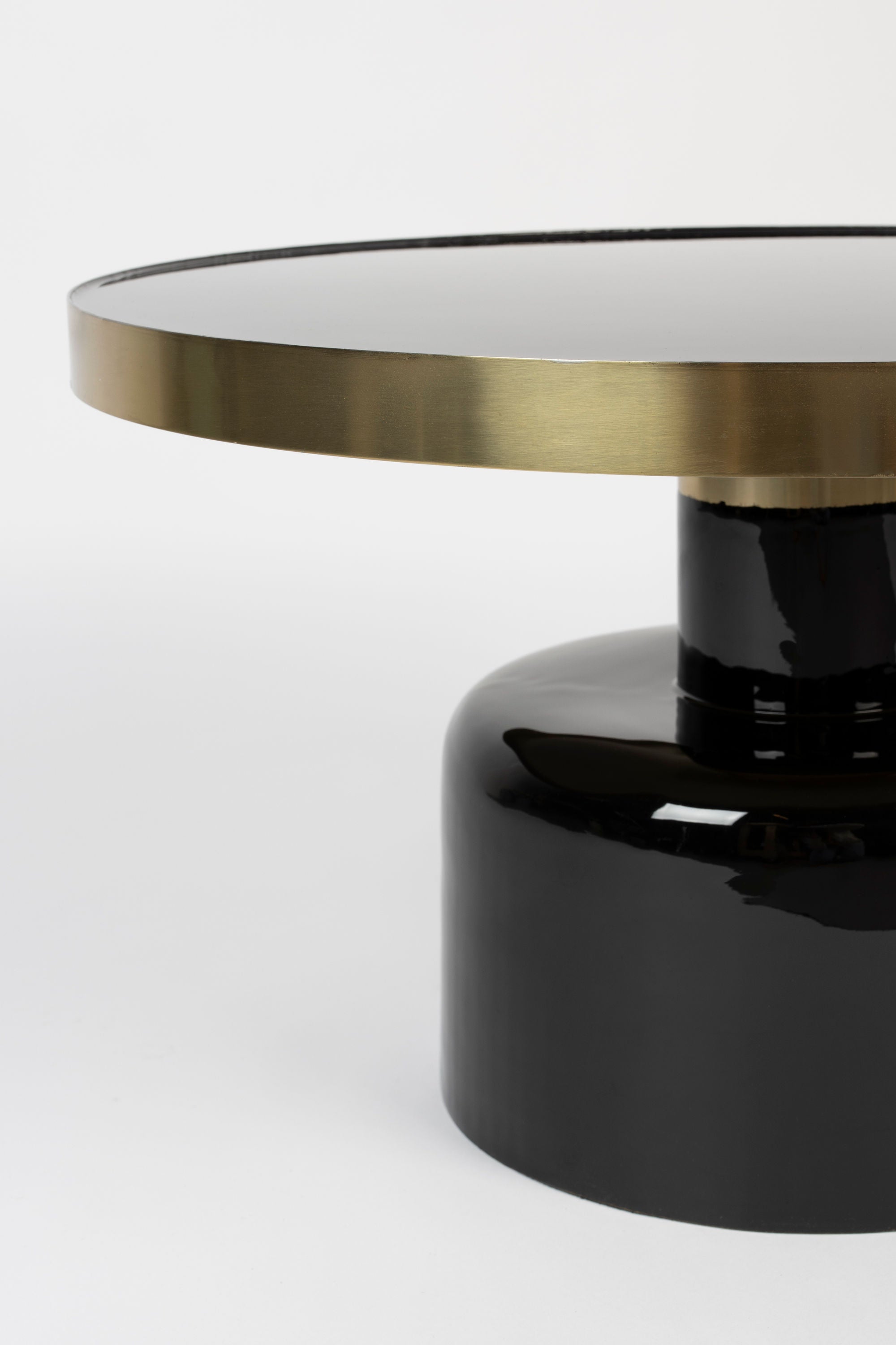 Zuiver Glam Gloss Black & Gold Round Coffee Table